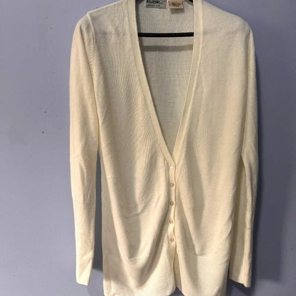 KS. Sport by knit set off  white‎ size large cardigan - Picture 1 of 4